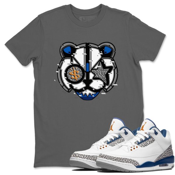 Digital Cat Face Unisex Crew Neck Sneaker Matching Tee Shirt To Match AJ3 Wizards Jezsport.com