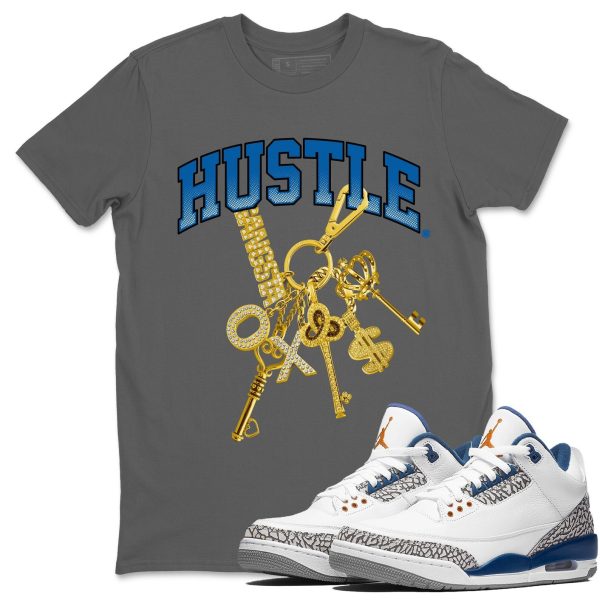 Gold Hustle Unisex Crew Neck Sneaker Matching Tee Shirt To Match AJ3 Wizards Jezsport.com