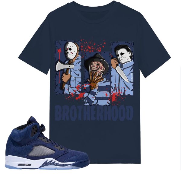 Jordan 5 Midnight Navy Unisex Shirt, Dark Brotherhood, Shirt To Match Sneaker In Navy Jezsport.com