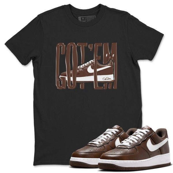 Wiggling Gotem Sneaker Tee - Casual Unisex Cotton Sneaker T-Shirt To Match Air Force 1 Chocolate Jezsport.com