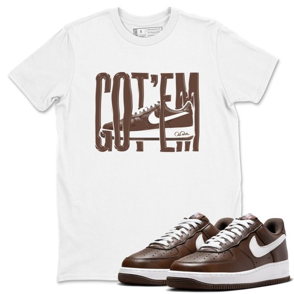 Wiggling Gotem Sneaker Tee - Casual Unisex Cotton Sneaker T-Shirt To Match Air Force 1 Chocolate Jezsport.com