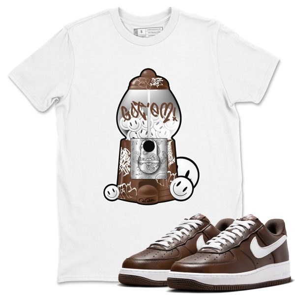 Gumball Machine Sneaker Tee - Casual Unisex Cotton Sneaker T-Shirt To Match Air Force 1 Chocolate Jezsport.com