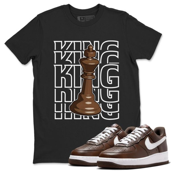 King Sneaker Tee - Casual Unisex Cotton Sneaker T-Shirt To Match Air Force 1 Chocolate Jezsport.com