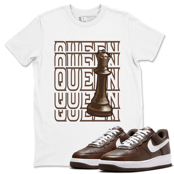 Queen Sneaker Tee - Casual Unisex Cotton Sneaker T-Shirt To Match Air Force 1 Chocolate Jezsport.com