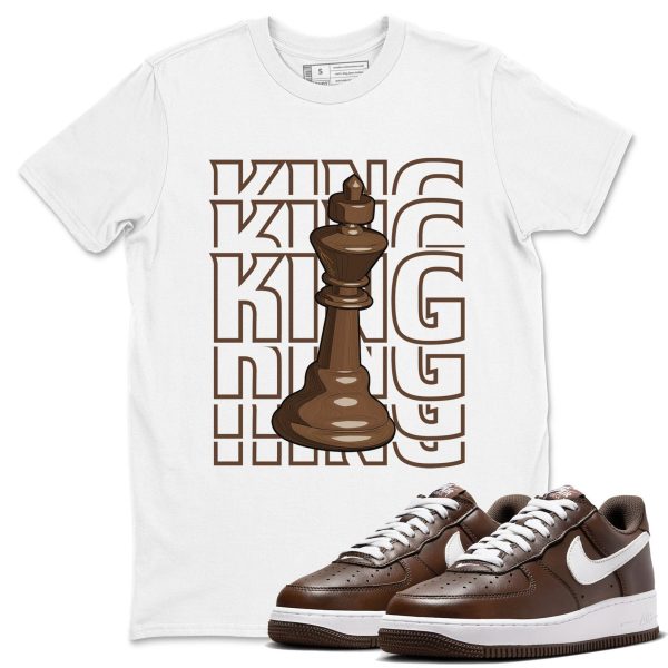 King Sneaker Tee - Casual Unisex Cotton Sneaker T-Shirt To Match Air Force 1 Chocolate Jezsport.com