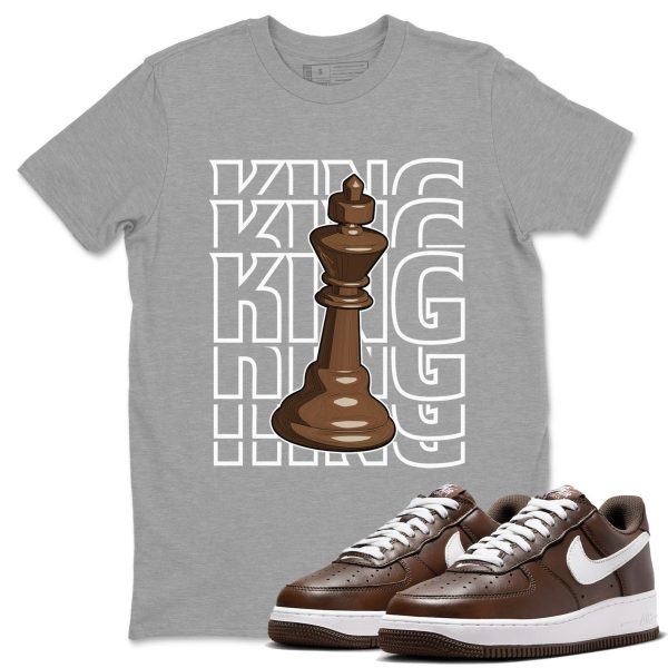 King Sneaker Tee - Casual Unisex Cotton Sneaker T-Shirt To Match Air Force 1 Chocolate Jezsport.com