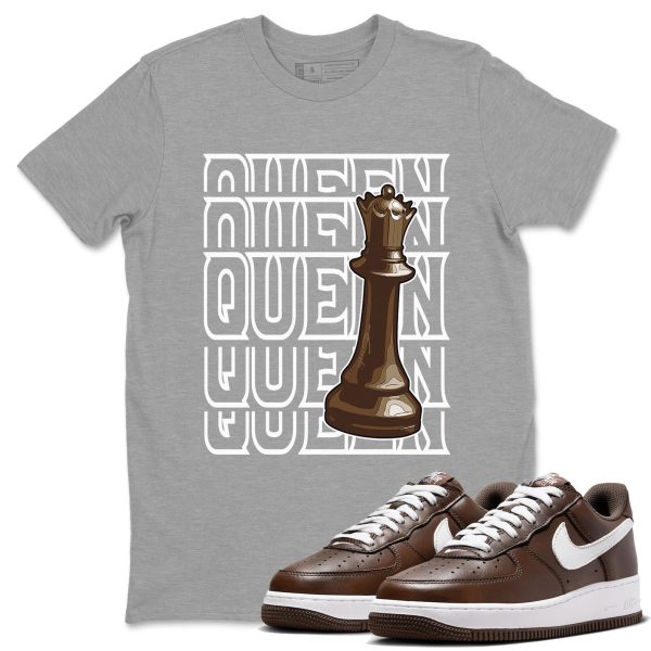 Queen Sneaker Tee - Casual Unisex Cotton Sneaker T-Shirt To Match Air Force 1 Chocolate Jezsport.com