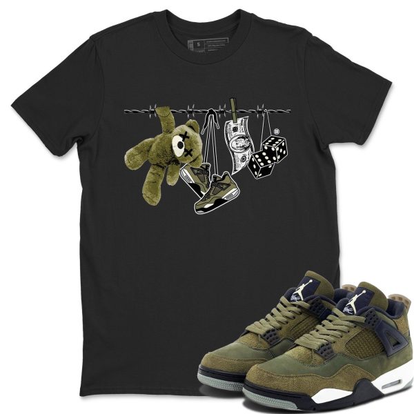 Clothesline Unisex Crew Neck Sneaker Matching Tee Shirt To Match 4s Craft Olive Jezsport.com