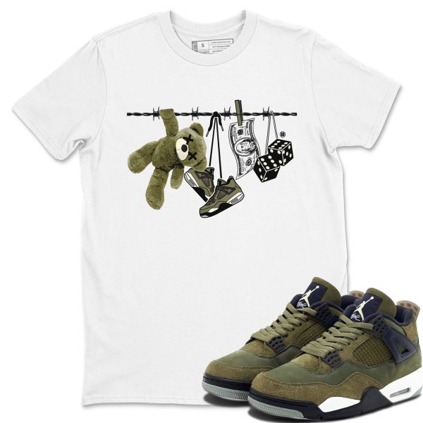 Clothesline Unisex Crew Neck Sneaker Matching Tee Shirt To Match 4s Craft Olive Jezsport.com