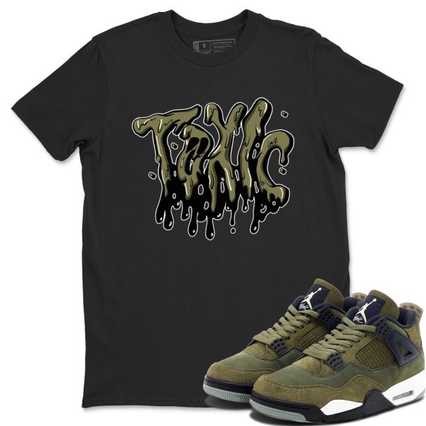 Toxic Unisex Crew Neck Sneaker Matching Tee Shirt To Match 4s Craft Olive Jezsport.com