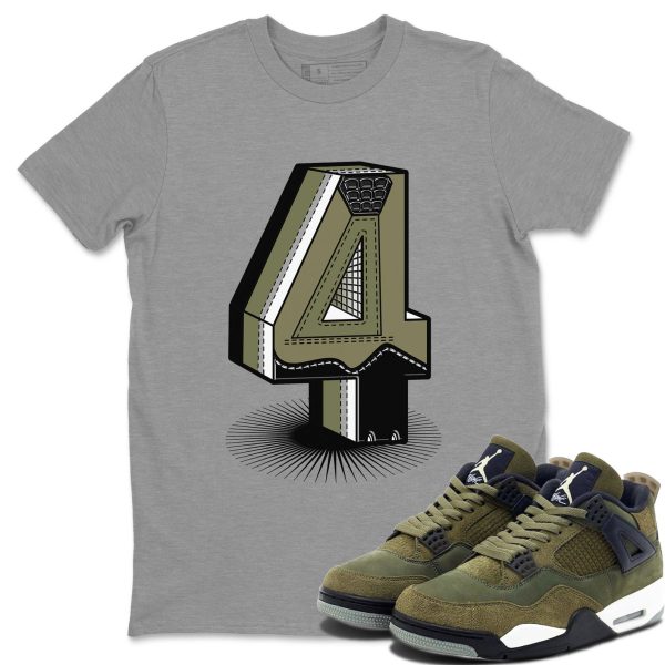 Number Statue Unisex Crew Neck Sneaker Matching Tee Shirt To Match 4s Craft Olive Jezsport.com