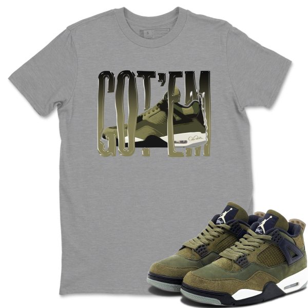 Wiggling Gotem Unisex Crew Neck Sneaker Matching Tee Shirt To Match 4s Craft Olive Jezsport.com