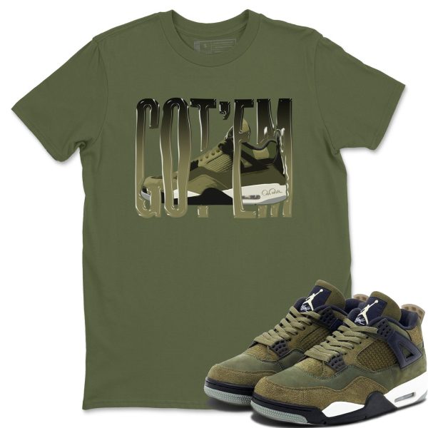 Wiggling Gotem Unisex Crew Neck Sneaker Matching Tee Shirt To Match 4s Craft Olive Jezsport.com