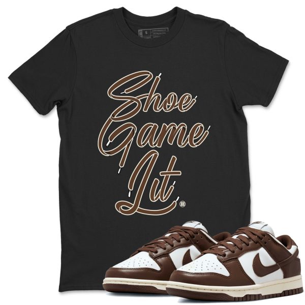 Shoe Game Lit Shoe Lace Sneaker Tee - Casual Unisex Cotton Sneaker T-Shirt To Match Dunks Cacao Wow Jezsport.com