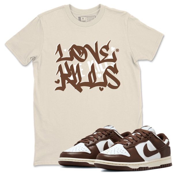 Love Kills Sneaker Tee - Casual Unisex Cotton Sneaker T-Shirt To Match Dunks Cacao Wow Jezsport.com