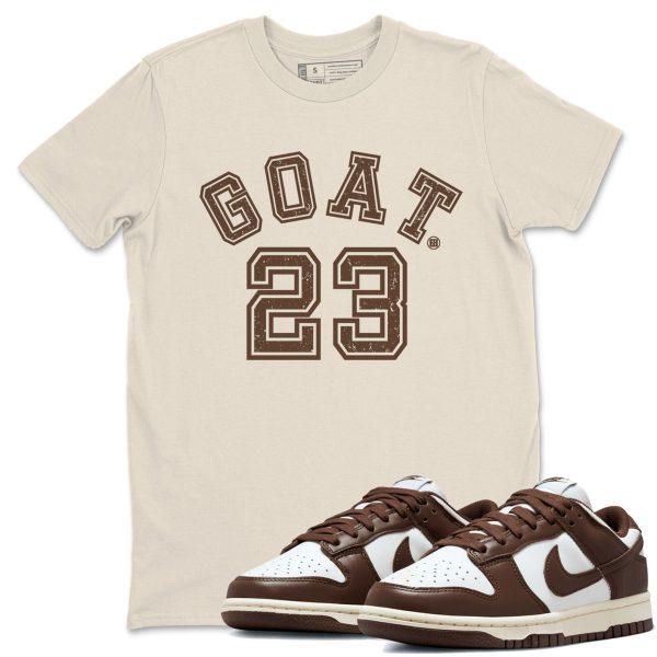 Goat 23 Sneaker Tee - Casual Unisex Cotton Sneaker T-Shirt To Match Dunks Cacao Wow Jezsport.com