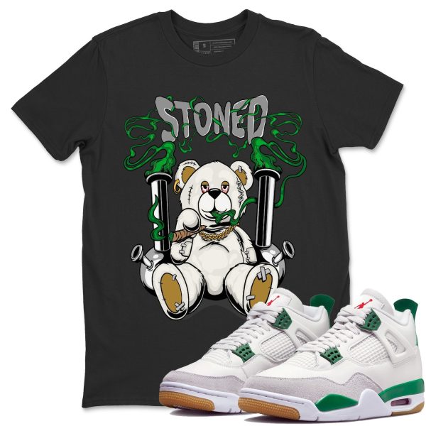 Stoned Bear Sneaker Tee - Casual Unisex Cotton Sneaker T-Shirt To Match 4s Pine Green SB Jezsport.com