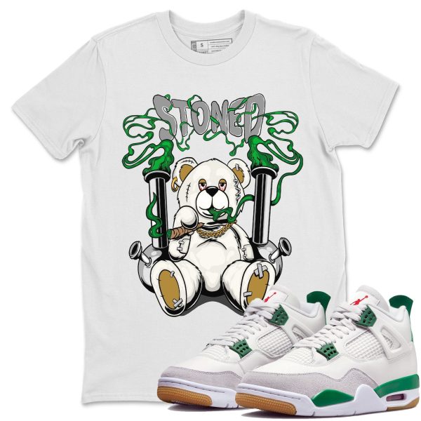 Stoned Bear Sneaker Tee - Casual Unisex Cotton Sneaker T-Shirt To Match 4s Pine Green SB Jezsport.com