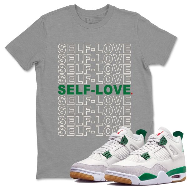 Self Love Sneaker Tee - Casual Unisex Cotton Sneaker T-Shirt To Match 4s Pine Green SB Jezsport.com