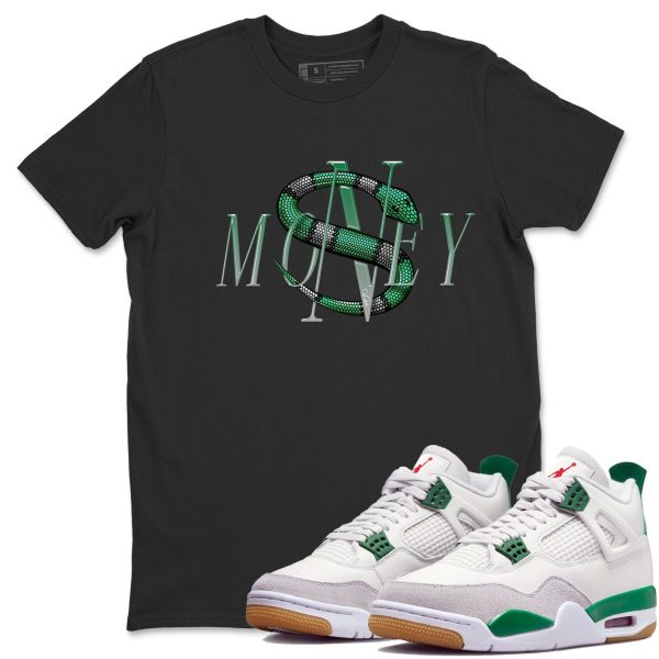 Money Snake Sneaker Tee - Casual Unisex Cotton Sneaker T-Shirt To Match 4s Pine Green SB Jezsport.com