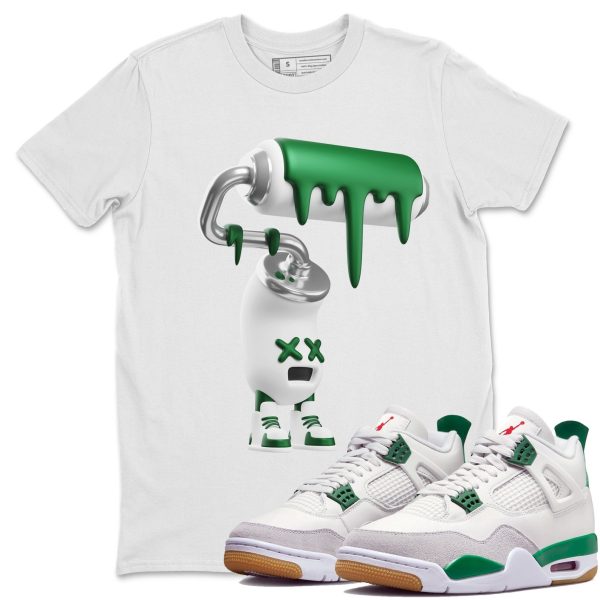 3D Paint Roller Sneaker Tee - Casual Unisex Cotton Sneaker T-Shirt To Match 4s Pine Green SB Jezsport.com