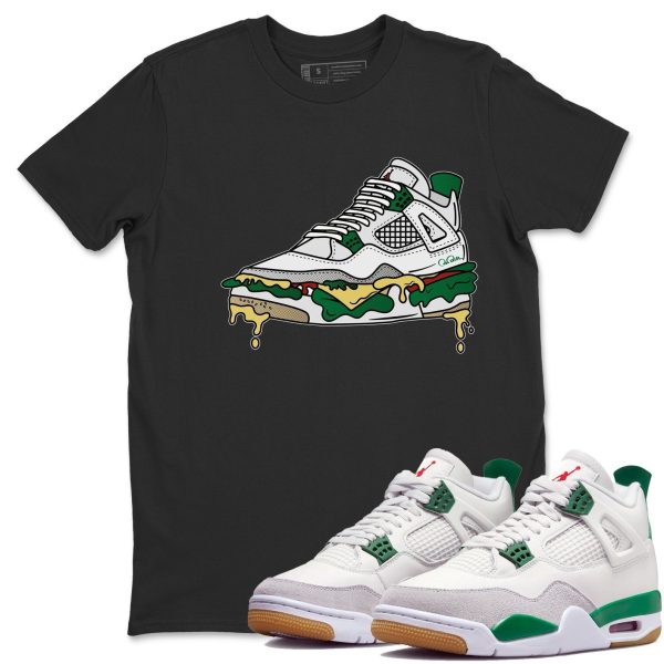 Shoe Sandwich Sneaker Tee - Casual Unisex Cotton Sneaker T-Shirt To Match 4s Pine Green SB Jezsport.com