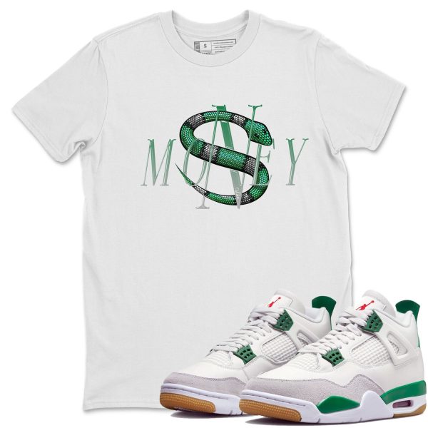 Money Snake Sneaker Tee - Casual Unisex Cotton Sneaker T-Shirt To Match 4s Pine Green SB Jezsport.com