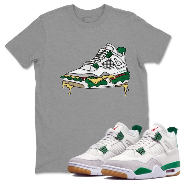 Shoe Sandwich Sneaker Tee - Casual Unisex Cotton Sneaker T-Shirt To Match 4s Pine Green SB Jezsport.com