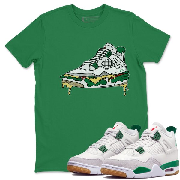 Shoe Sandwich Sneaker Tee - Casual Unisex Cotton Sneaker T-Shirt To Match 4s Pine Green SB Jezsport.com