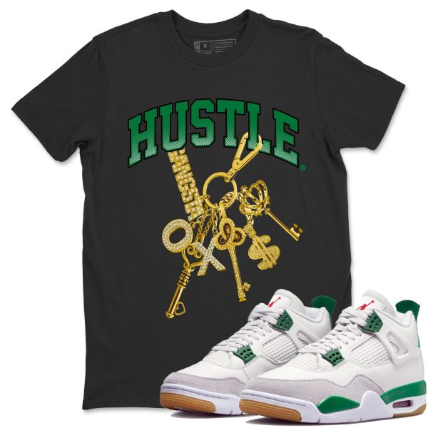 Gold Hustle Sneaker Tee - Casual Unisex Cotton Sneaker T-Shirt To Match 4s Pine Green SB Jezsport.com