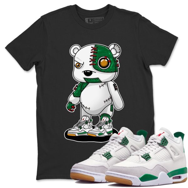 Cyborg Bear Sneaker Tee - Casual Unisex Cotton Sneaker T-Shirt To Match 4s Pine Green SB Jezsport.com