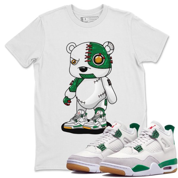 Cyborg Bear Sneaker Tee - Casual Unisex Cotton Sneaker T-Shirt To Match 4s Pine Green SB Jezsport.com