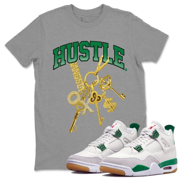 Gold Hustle Sneaker Tee - Casual Unisex Cotton Sneaker T-Shirt To Match 4s Pine Green SB Jezsport.com