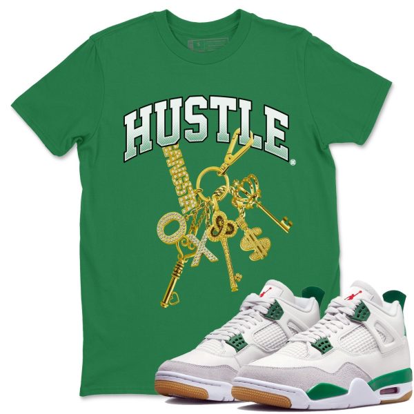 Gold Hustle Sneaker Tee - Casual Unisex Cotton Sneaker T-Shirt To Match 4s Pine Green SB Jezsport.com