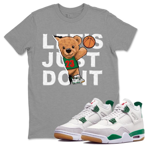 Rip Out Bear Sneaker Tee - Casual Unisex Cotton Sneaker T-Shirt To Match 4s Pine Green SB Jezsport.com