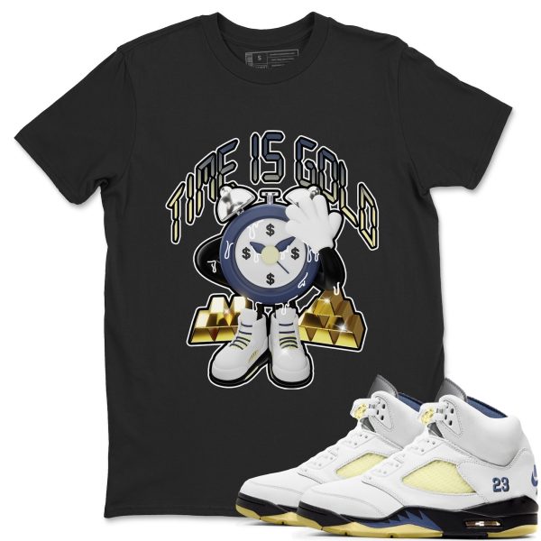 Time Is Gold Sneaker Tee - Casual Unisex Cotton Sneaker T-Shirt To Match AJ5 A Ma Maniere Dawn Jezsport.com