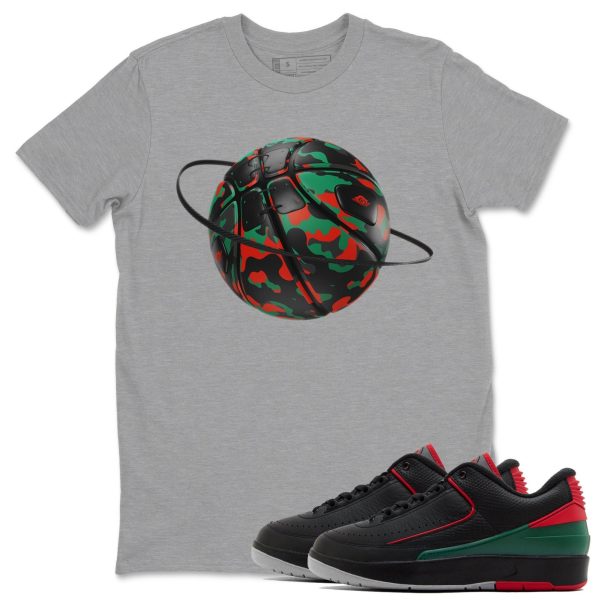 Camo Basketball Planet Unisex Crew Neck Sneaker Matching Tee Shirt To Match 2s Christmas Holiday Sneaker Tees Jezsport.com