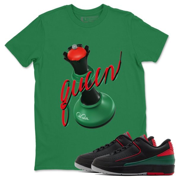 3D Queen Unisex Crew Neck Sneaker Matching Tee Shirt To Match 2s Christmas Holiday Sneaker Tees Jezsport.com