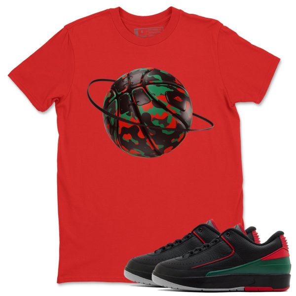 Camo Basketball Planet Unisex Crew Neck Sneaker Matching Tee Shirt To Match 2s Christmas Holiday Sneaker Tees Jezsport.com