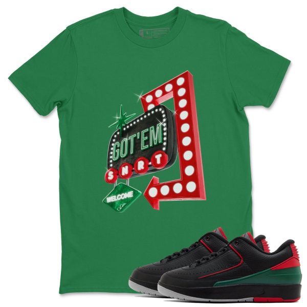 Retro Neon Sign Unisex Crew Neck Sneaker Matching Tee Shirt To Match 2s Christmas Holiday Sneaker Tees Jezsport.com