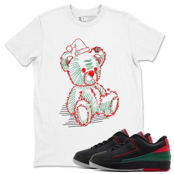 Line Bear Unisex Crew Neck Sneaker Matching Tee Shirt To Match 2s Christmas Holiday Sneaker Tees Jezsport.com