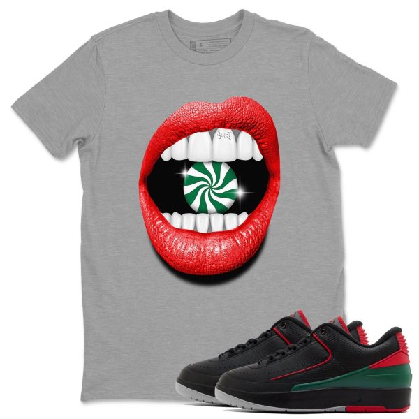 Lips Diamond Unisex Crew Neck Sneaker Matching Tee Shirt To Match 2s Christmas Holiday Sneaker Tees Jezsport.com