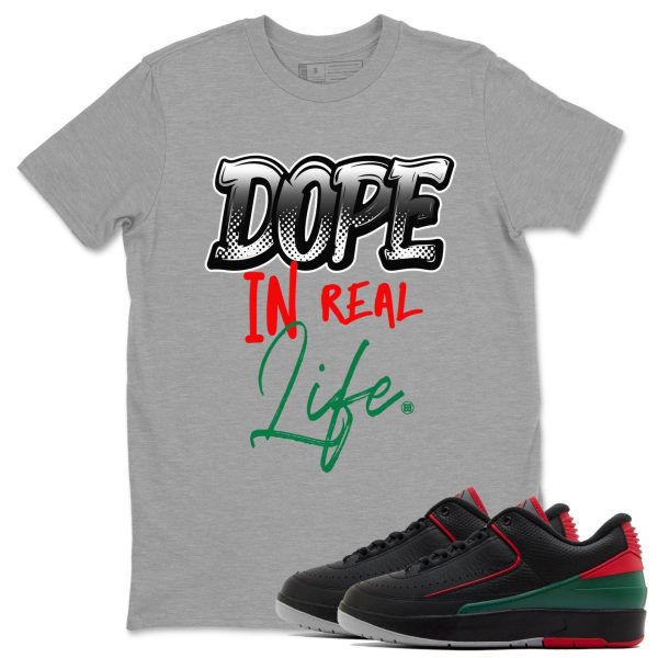 Dope In Real Life Unisex Crew Neck Sneaker Matching Tee Shirt To Match 2s Christmas Holiday Sneaker Tees Jezsport.com