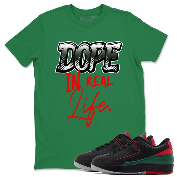 Dope In Real Life Unisex Crew Neck Sneaker Matching Tee Shirt To Match 2s Christmas Holiday Sneaker Tees Jezsport.com