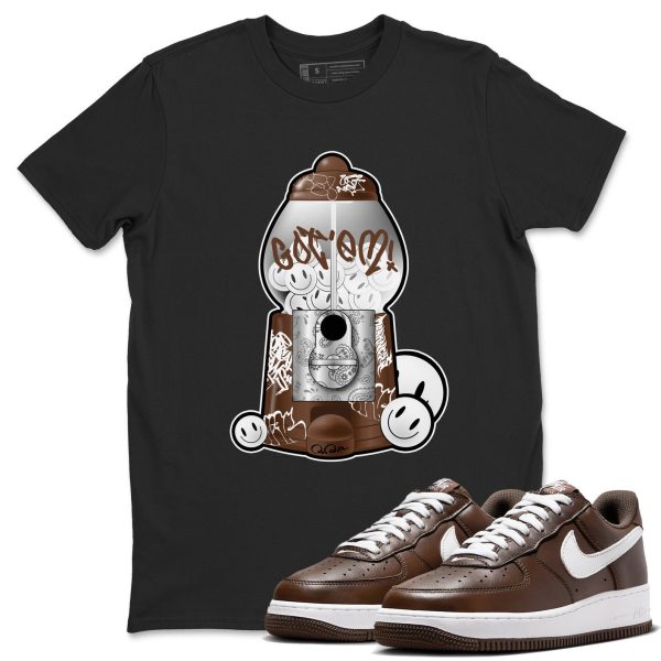 Gumball Machine Sneaker Tee - Casual Unisex Cotton Sneaker T-Shirt To Match Air Force 1 Chocolate Jezsport.com