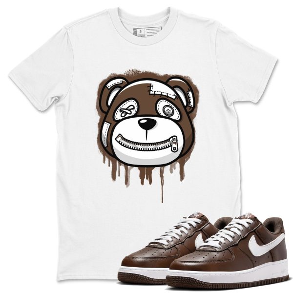 Bear Face Sneaker Tee - Casual Unisex Cotton Sneaker T-Shirt To Match Air Force 1 Chocolate Jezsport.com