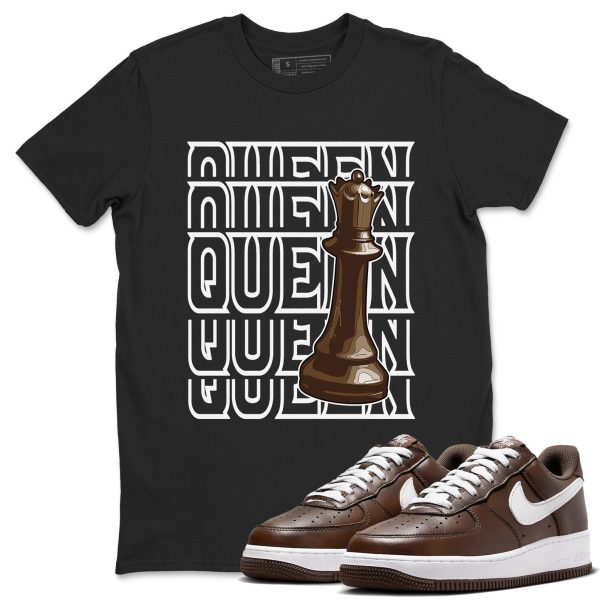 Queen Sneaker Tee - Casual Unisex Cotton Sneaker T-Shirt To Match Air Force 1 Chocolate Jezsport.com