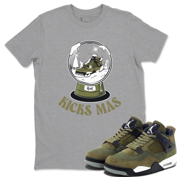 Snow Ball Unisex Crew Neck Sneaker Matching Tee Shirt To Match 4s Craft Olive Jezsport.com