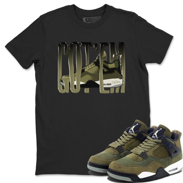 Wiggling Gotem Unisex Crew Neck Sneaker Matching Tee Shirt To Match 4s Craft Olive Jezsport.com