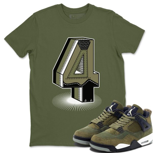 Number Statue Unisex Crew Neck Sneaker Matching Tee Shirt To Match 4s Craft Olive Jezsport.com